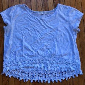 Flowy White crop Top